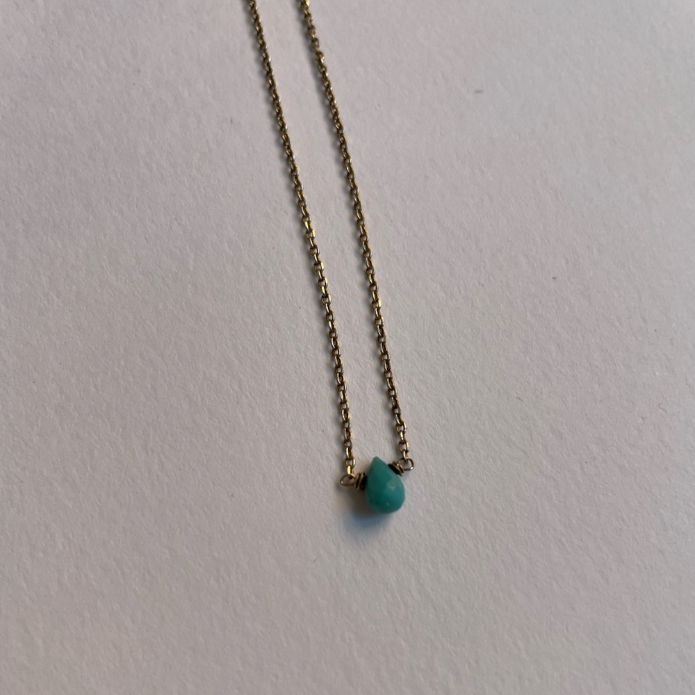 Vintage Brass & Turquoise Necklace